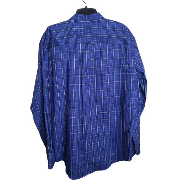 Cabela's Blue Plaid Cotton Button Down Shirt Long Sleeves Men's Size Medium - Picture 7 of 7